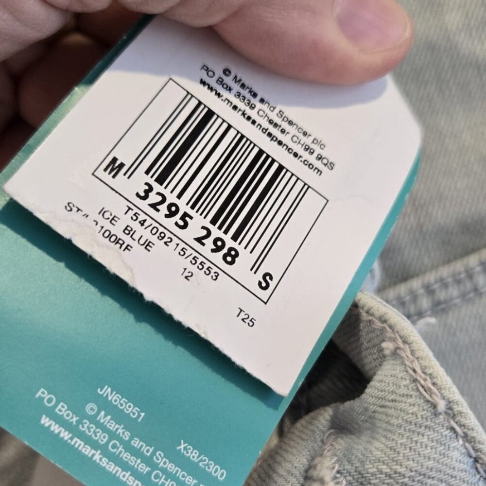 NWT M&S Light Wash Cropped Jeans Low Rise Size UK 12 (US 8) - Picture 3 of 11